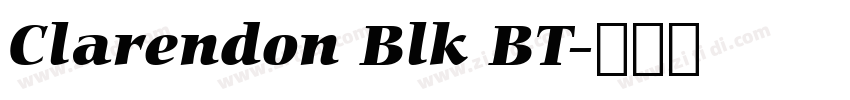 Clarendon Blk BT字体转换